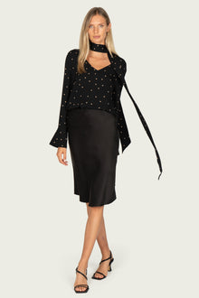 Rhiannon Blouse | Black Polka Dot