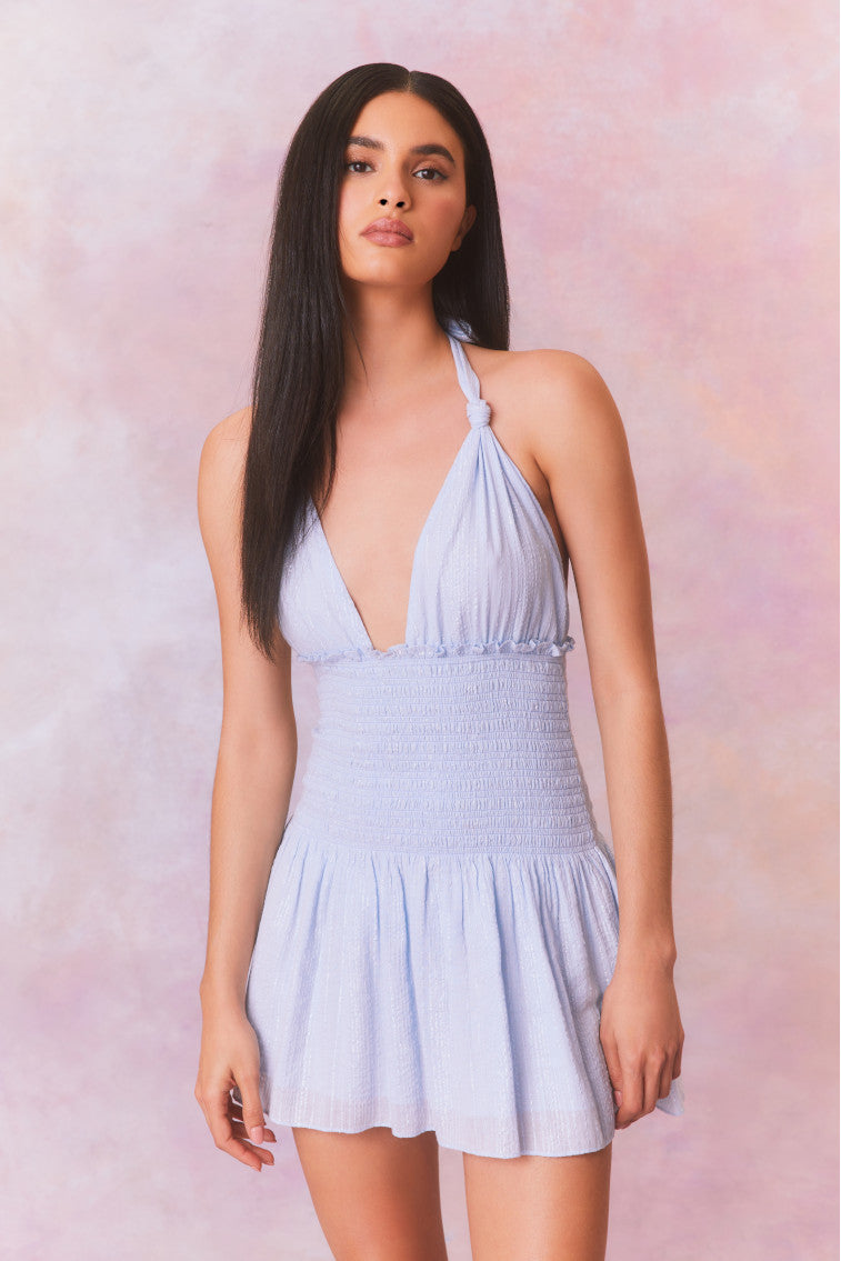 Luisetta Halter Mini Dress | Moonstone