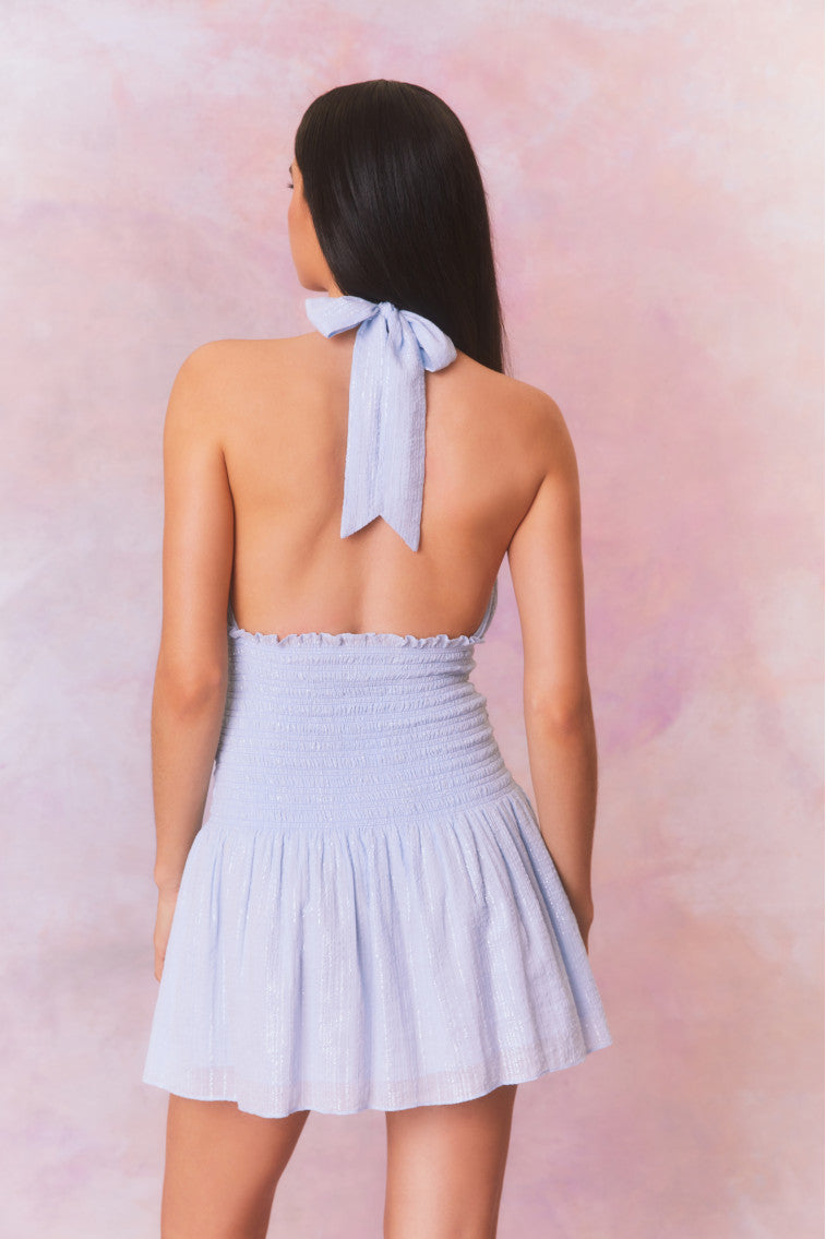 Luisetta Halter Mini Dress | Moonstone