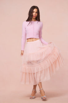 Parriott Tulle Maxi Skirt | Pale Blush
