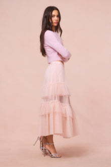 Parriott Tulle Maxi Skirt | Pale Blush