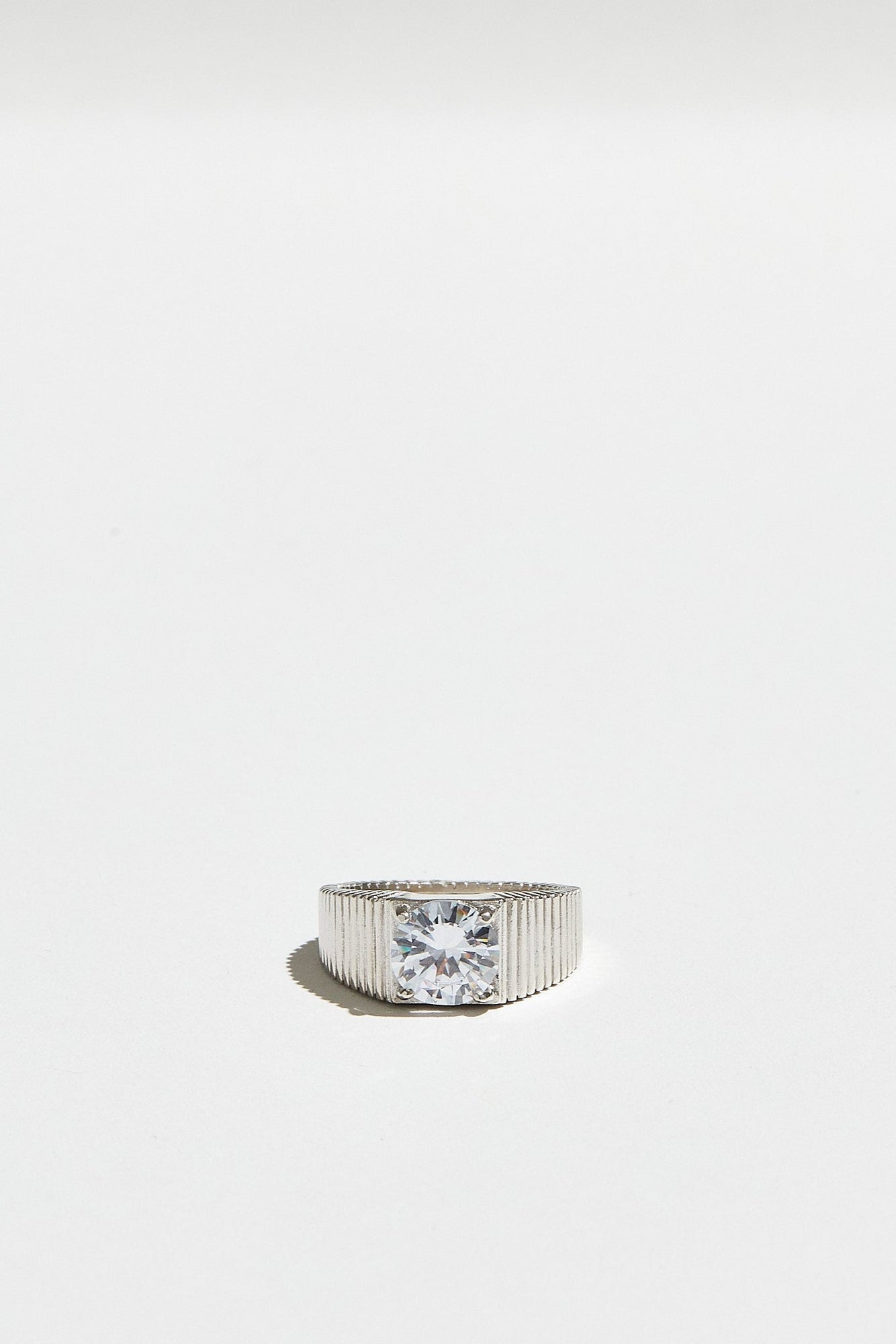 The Rouge Cz Signet Ring | Sterling Silver