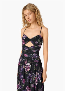 Tashi Mesh Maxi Dress | Dark & Stormy