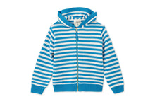 Organic Knit Cardigan | Blue Striped