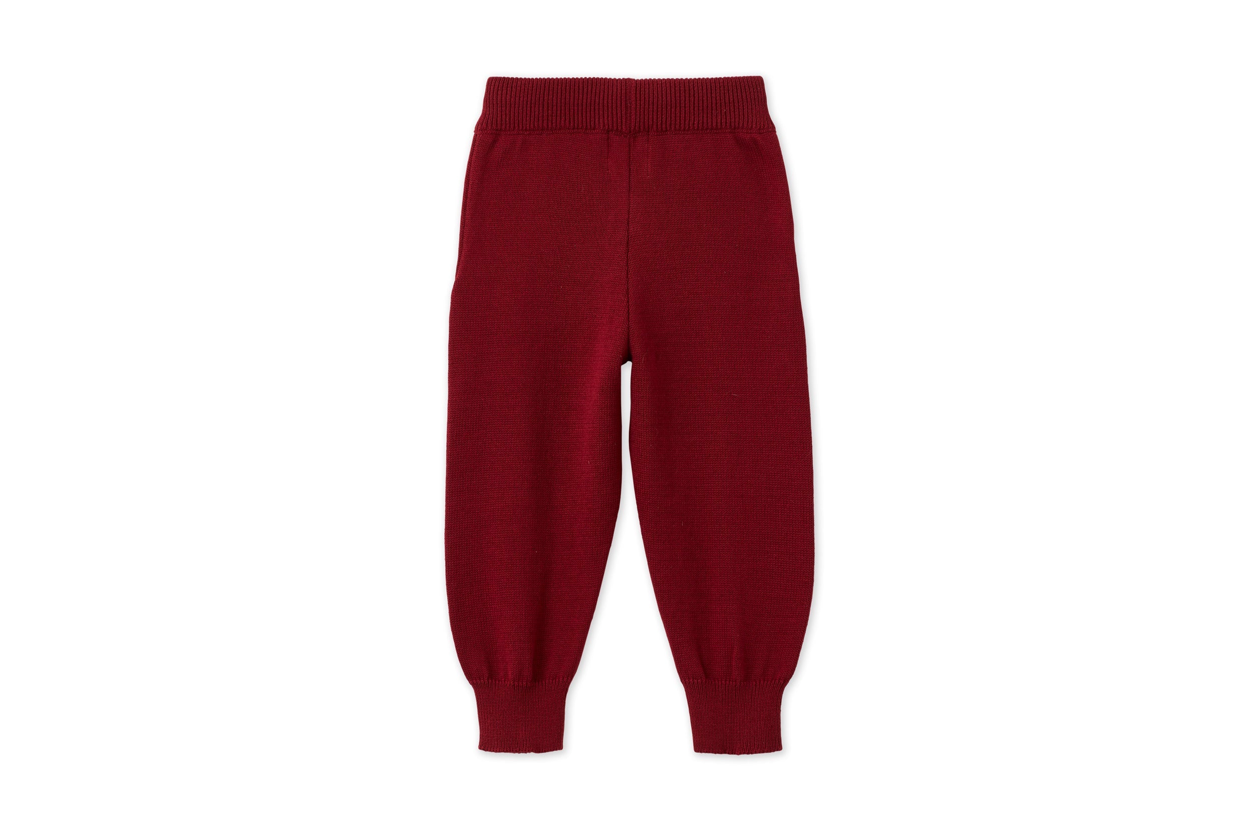 Organic Knit Joggers | Red Jasper