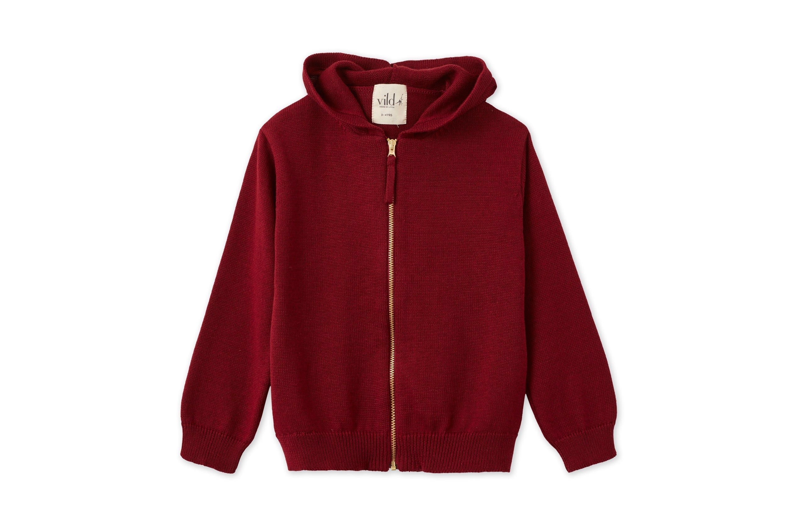 Organic Knit Cardigan | Red Jasper