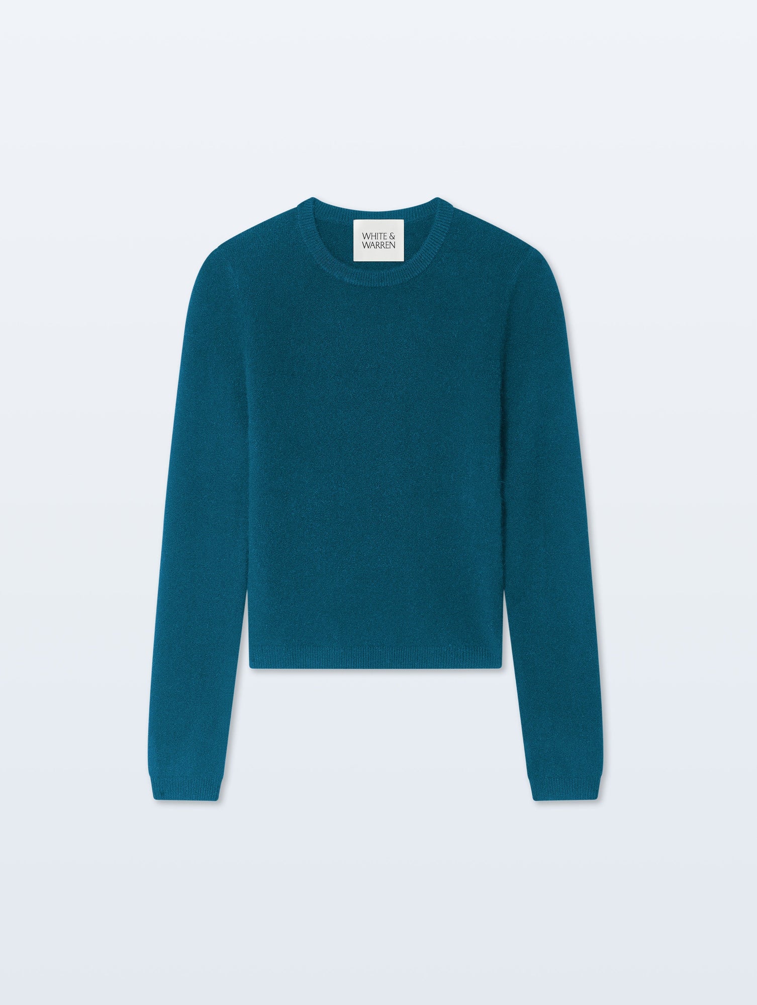 Cashmere Fitted Crewneck | Deepwater Teal