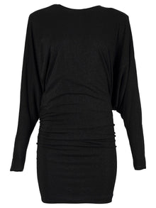 Alexandre Vauthier | Draped Lurex Mini Dress | Black