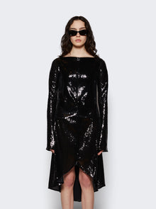Women | Courrèges | Ellipse Glitter Dress | Black