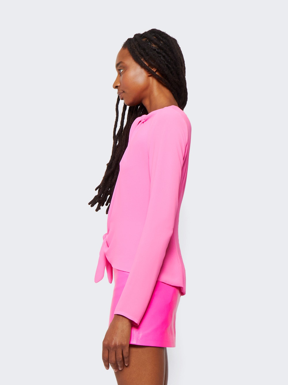Women | The Attico | Zelda Blouse | Neon Fuchsia Pink