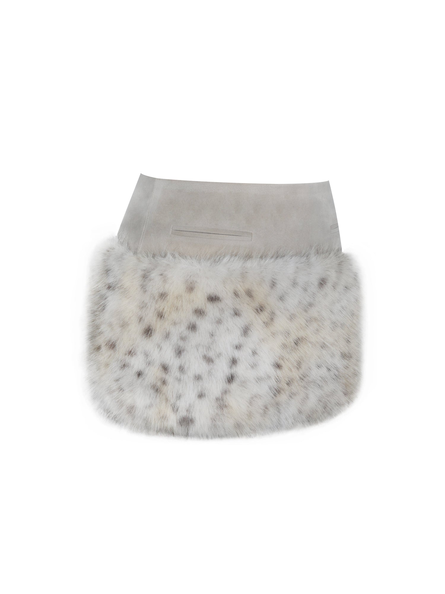 Sariah Suede Cheetah Low-Waisted Micro Skirt | Tan