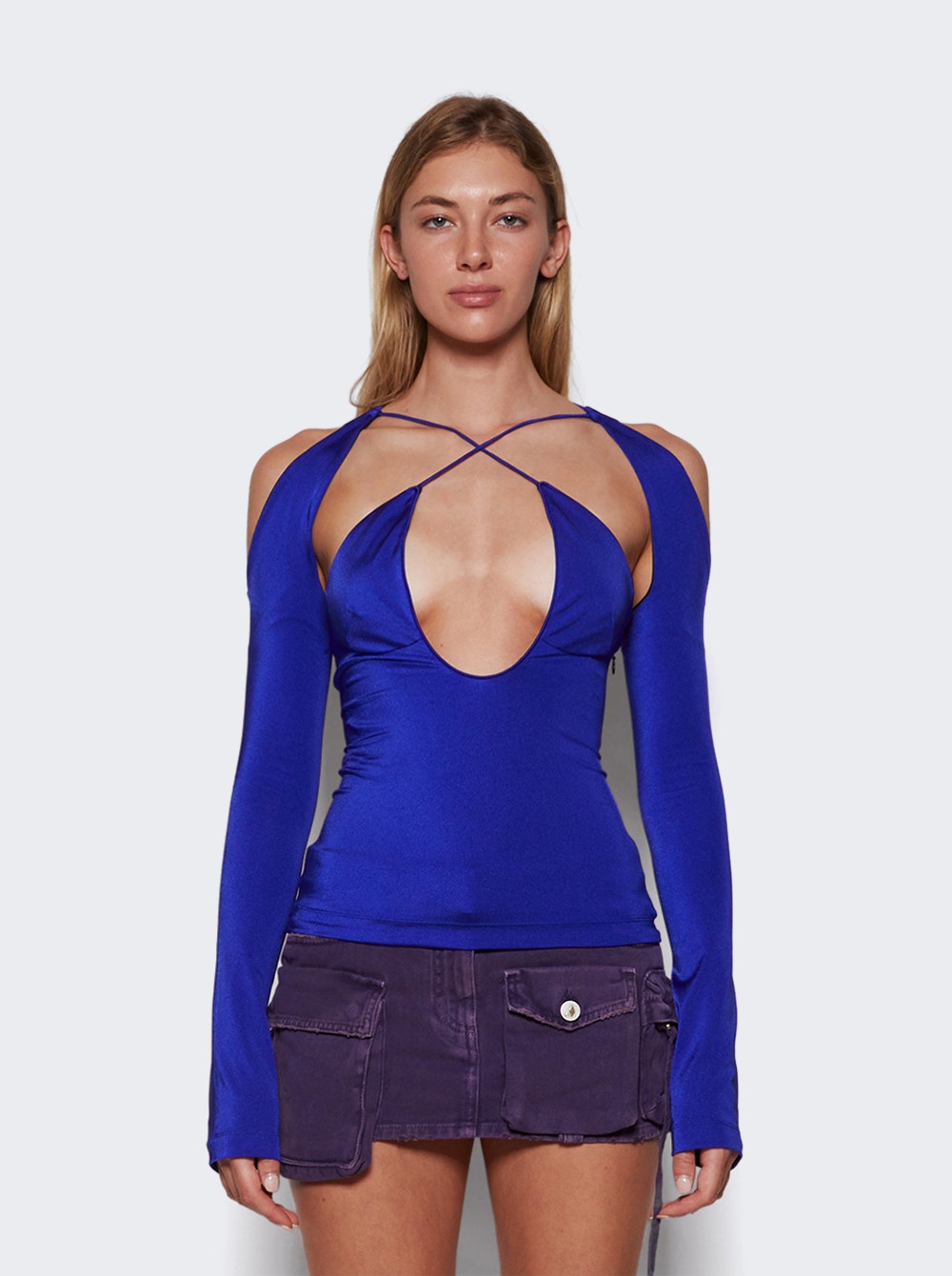 Women | The Attico | Zane Top Vivid Violet | Blue