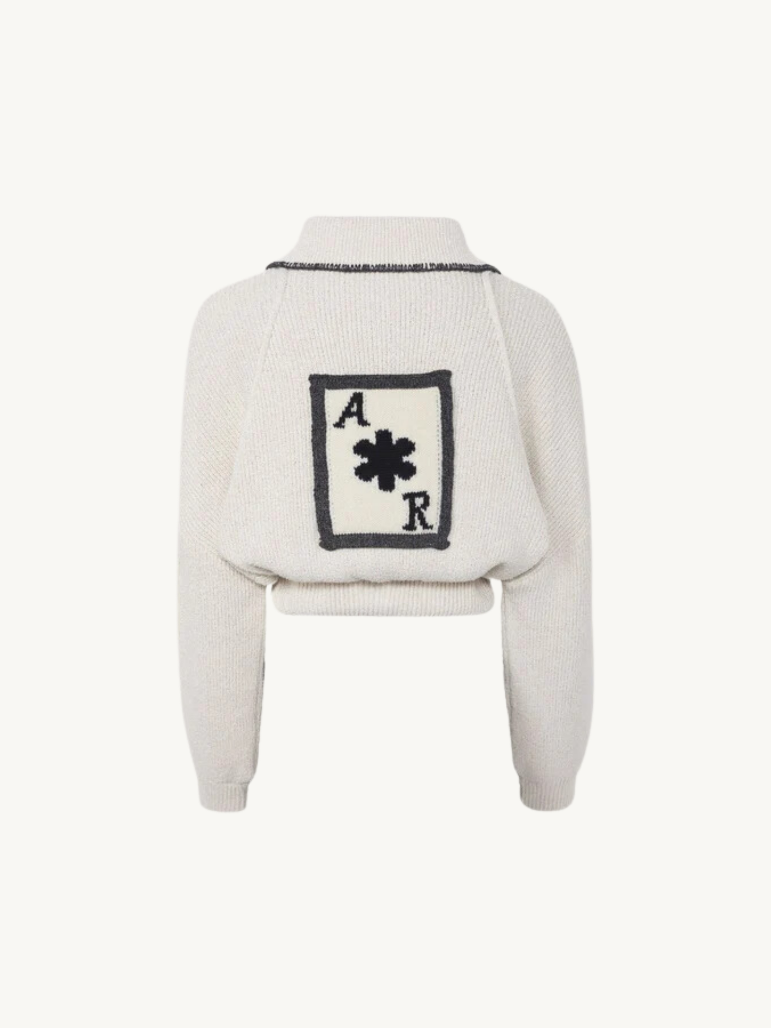 Voyager Knitted Bomber Jacket | Ivory