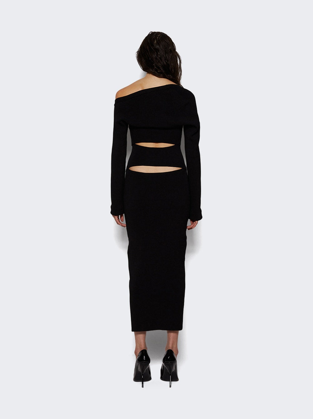 Women | Christopher Esber | Slashed Knit Shrug Dress | Black