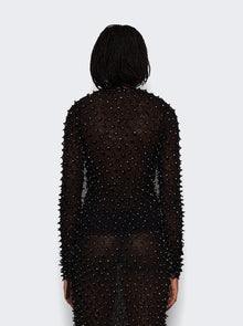 Women | Christopher Esber | Shibori Crystal Open Twist Top | Black