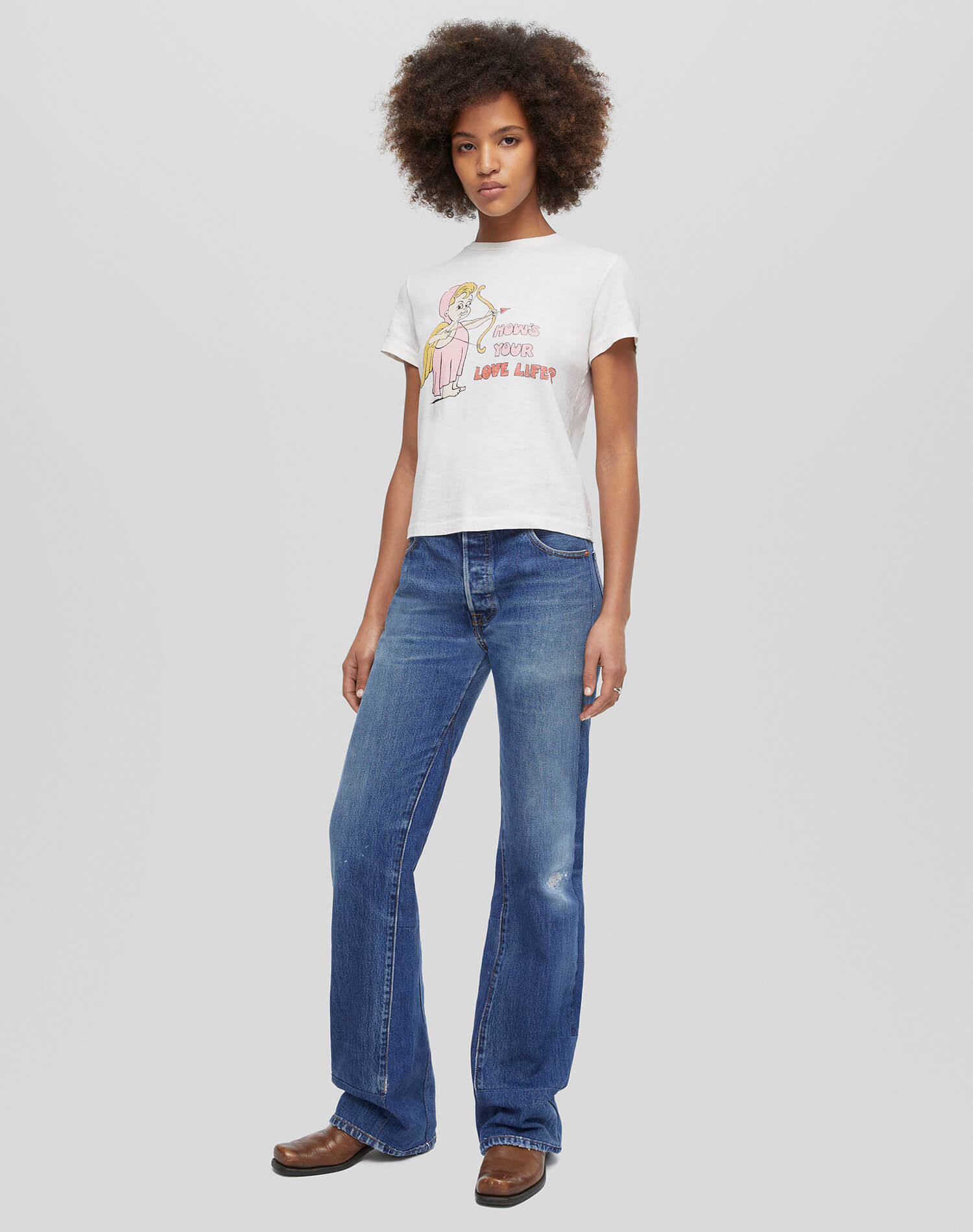 Womens | Classic "Love Life" Tee | Vintage White