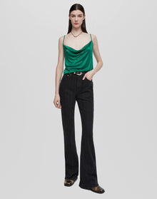 Womens | Bandana Party Top | Grass Green