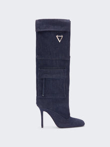 Women | The Attico | Sienna Tube Boot 105mm Dark | Blue