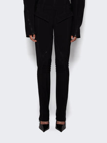 Women | Mugler | Zipped Scuba Pants | Black