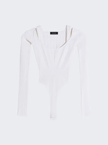 Women | Mugler | Sculpting Knit Bodysuit Off | White