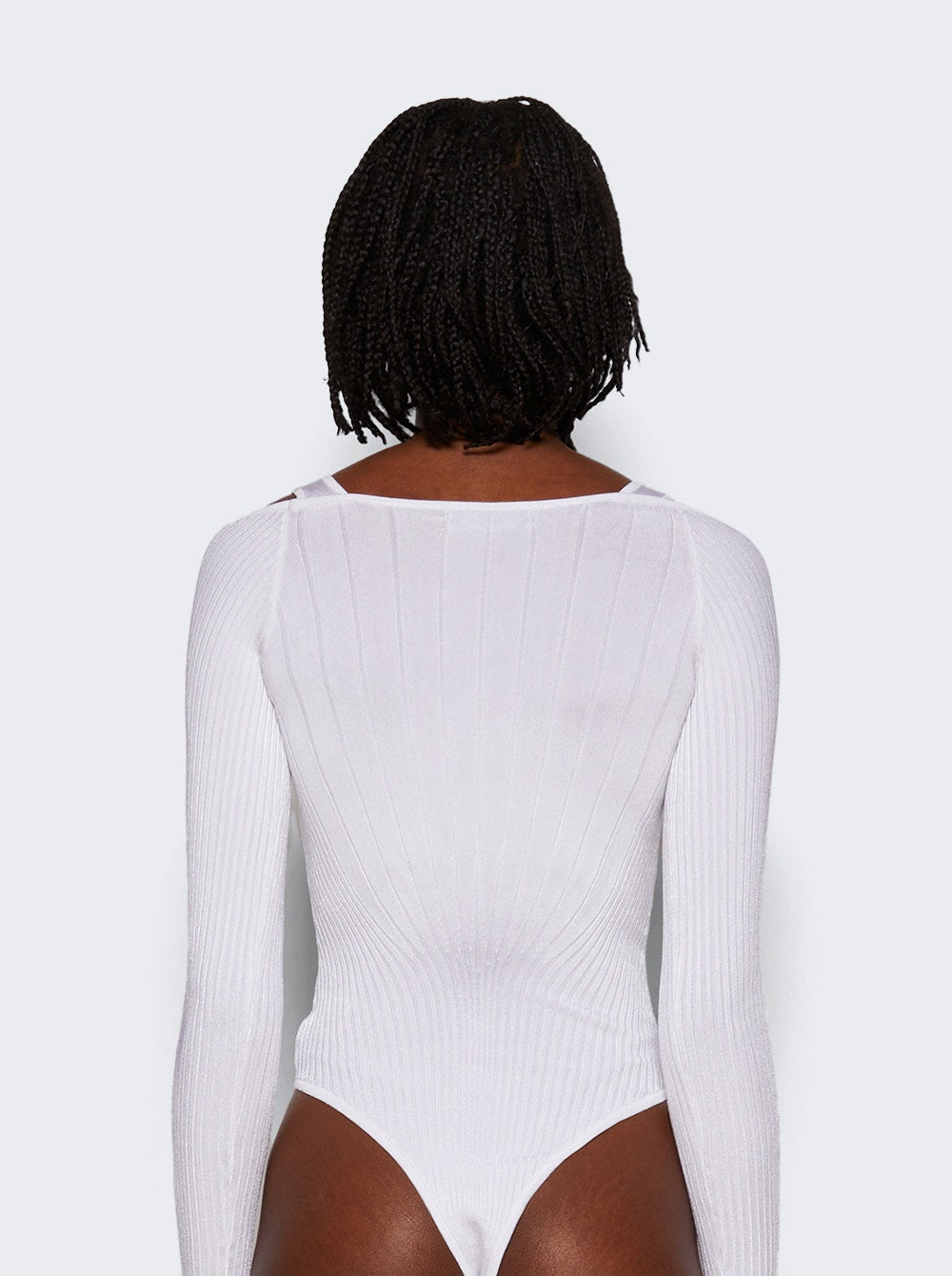 Women | Mugler | Sculpting Knit Bodysuit Off | White