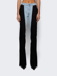 Women | Mugler | Bi-color Skinny Jeans Tokyo Blue & Black
