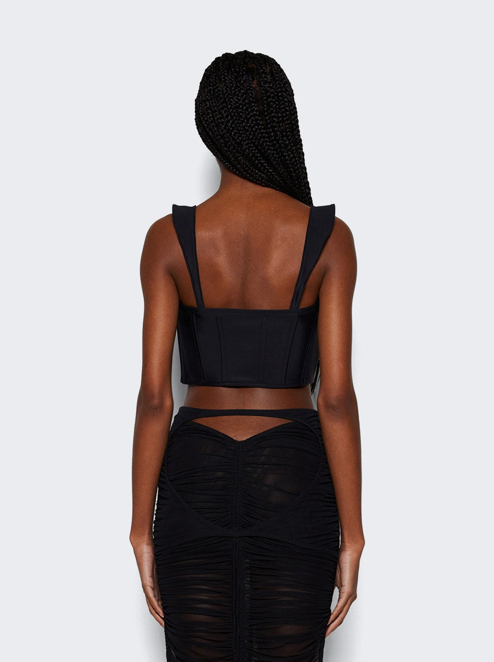 Women | Mugler | Bi Material Corset Cinnamon | Brown