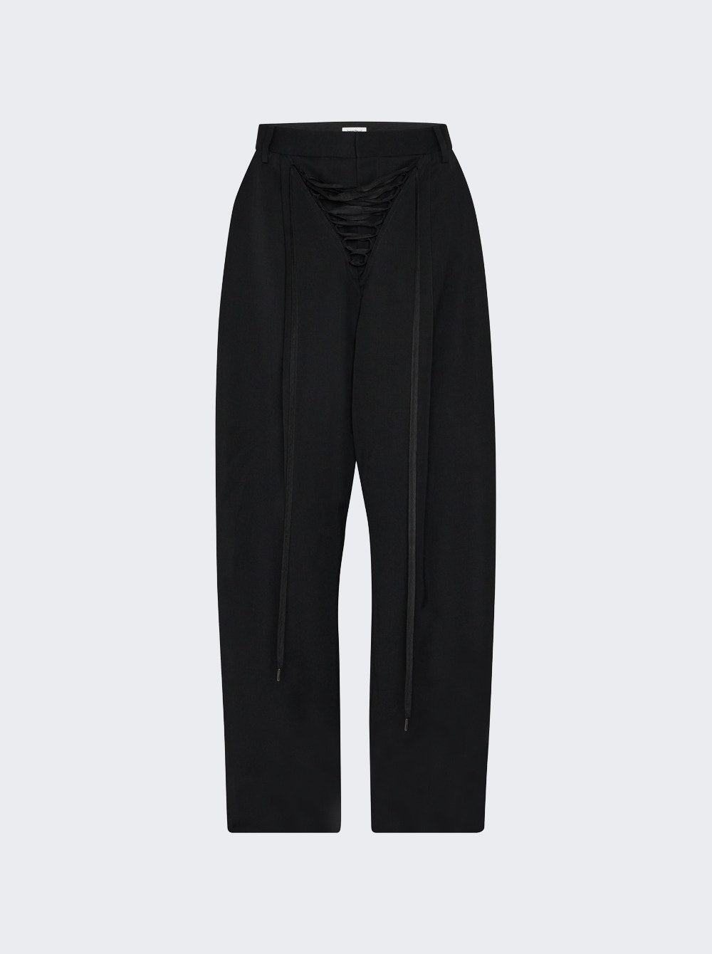Women | Jean Paul Gaultier | Tailored Wool Pants With Lacing Detail | Black