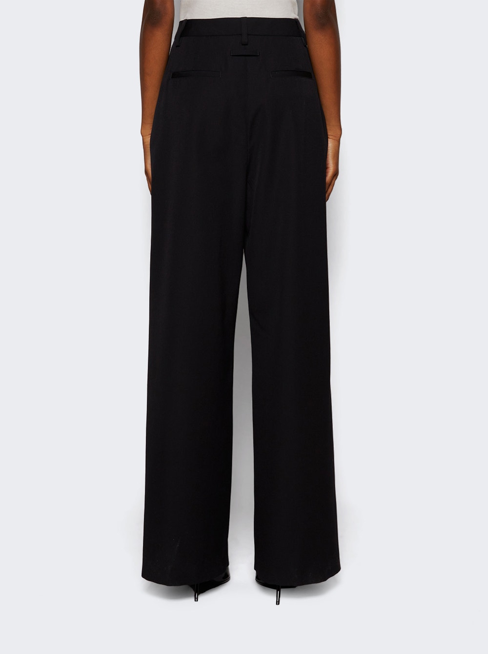 Women | Jean Paul Gaultier | Tailored Wool Pants With Lacing Detail | Black