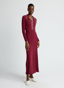 Angelina Dress | Cherry W/ Silence Trim