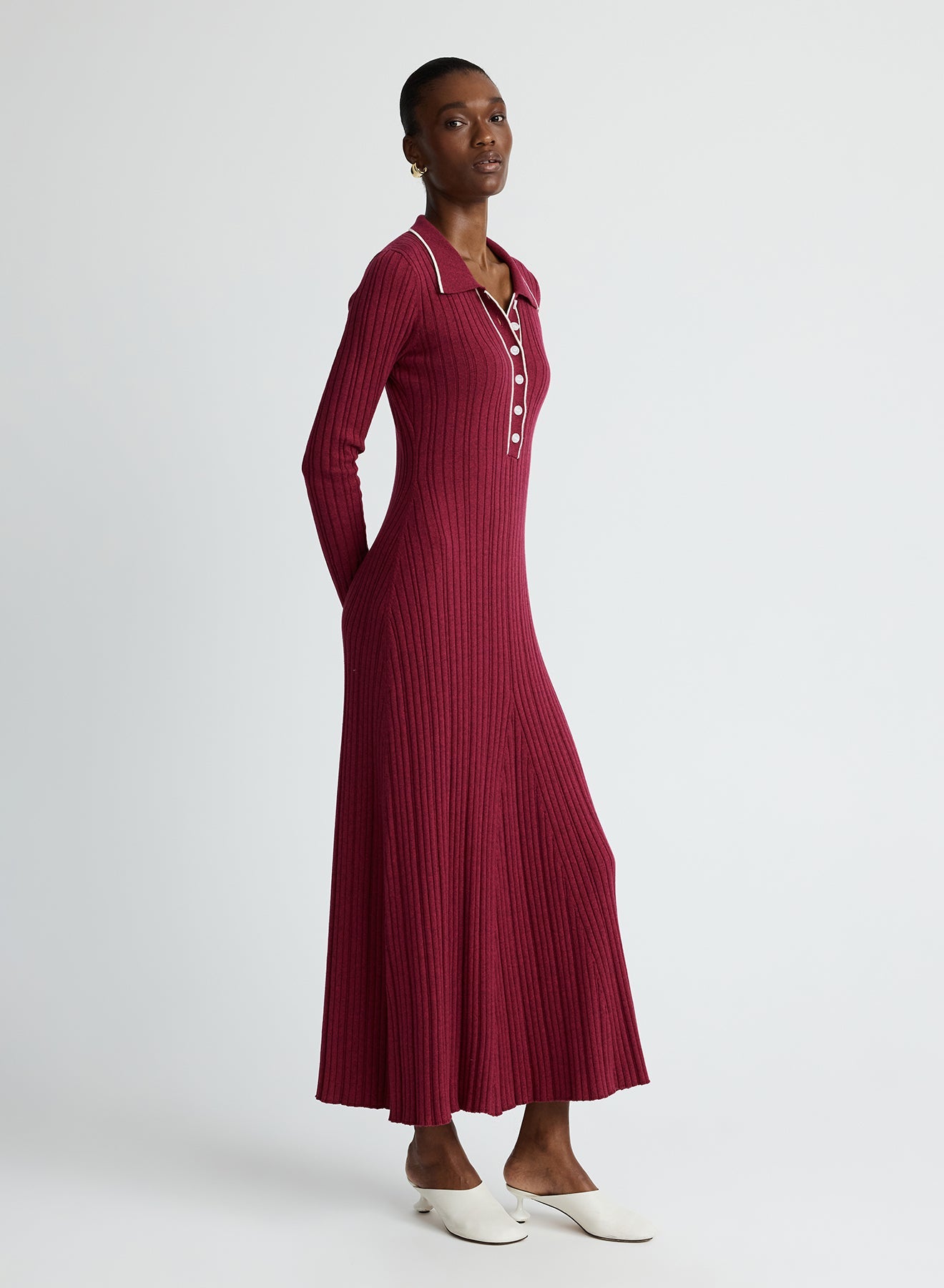 Angelina Dress | Cherry W/ Silence Trim