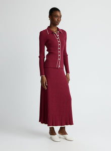 Ashlen Top | Cherry W/ Silence Trim