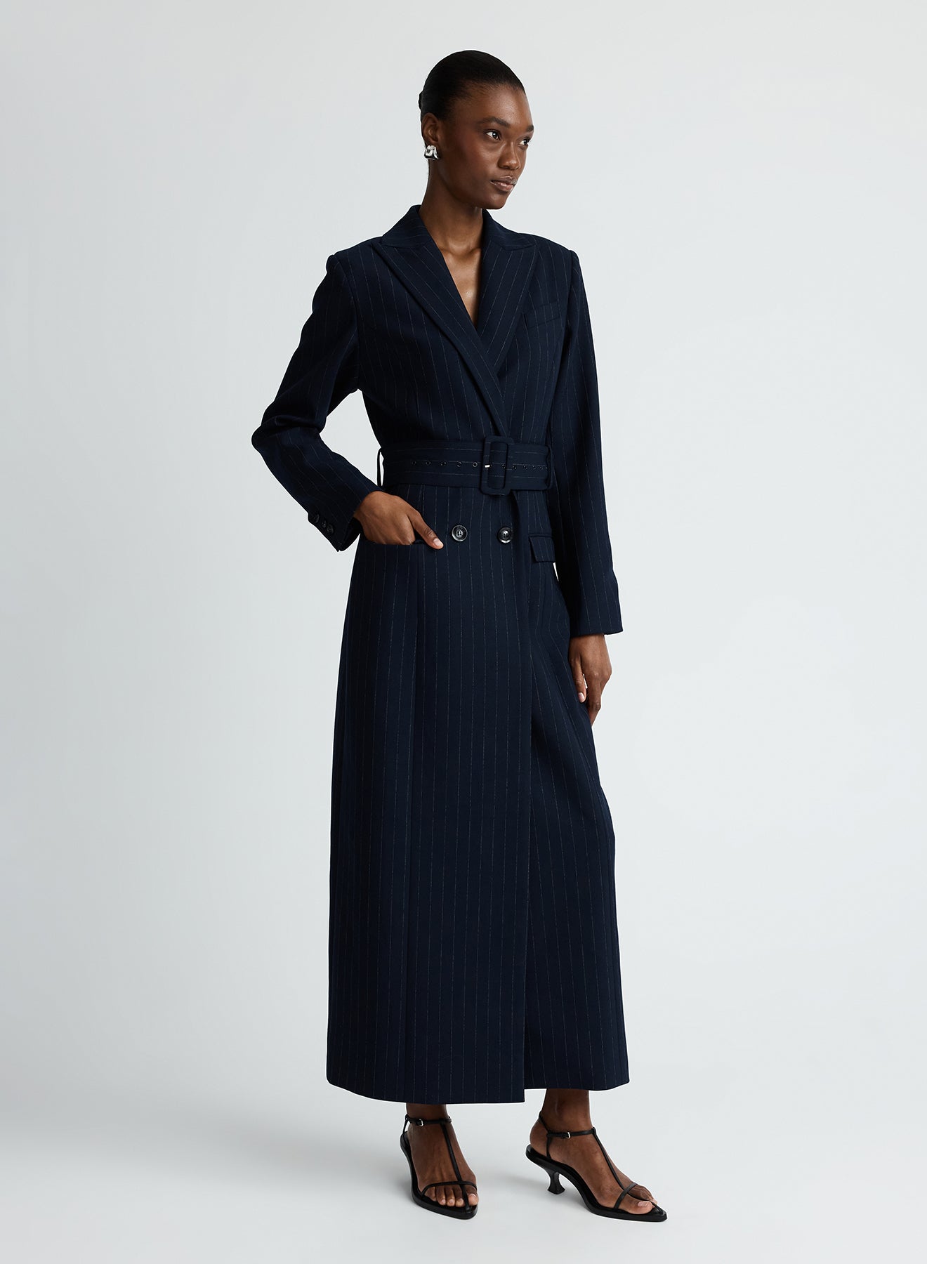 Fallon Coat | Chalkstripe