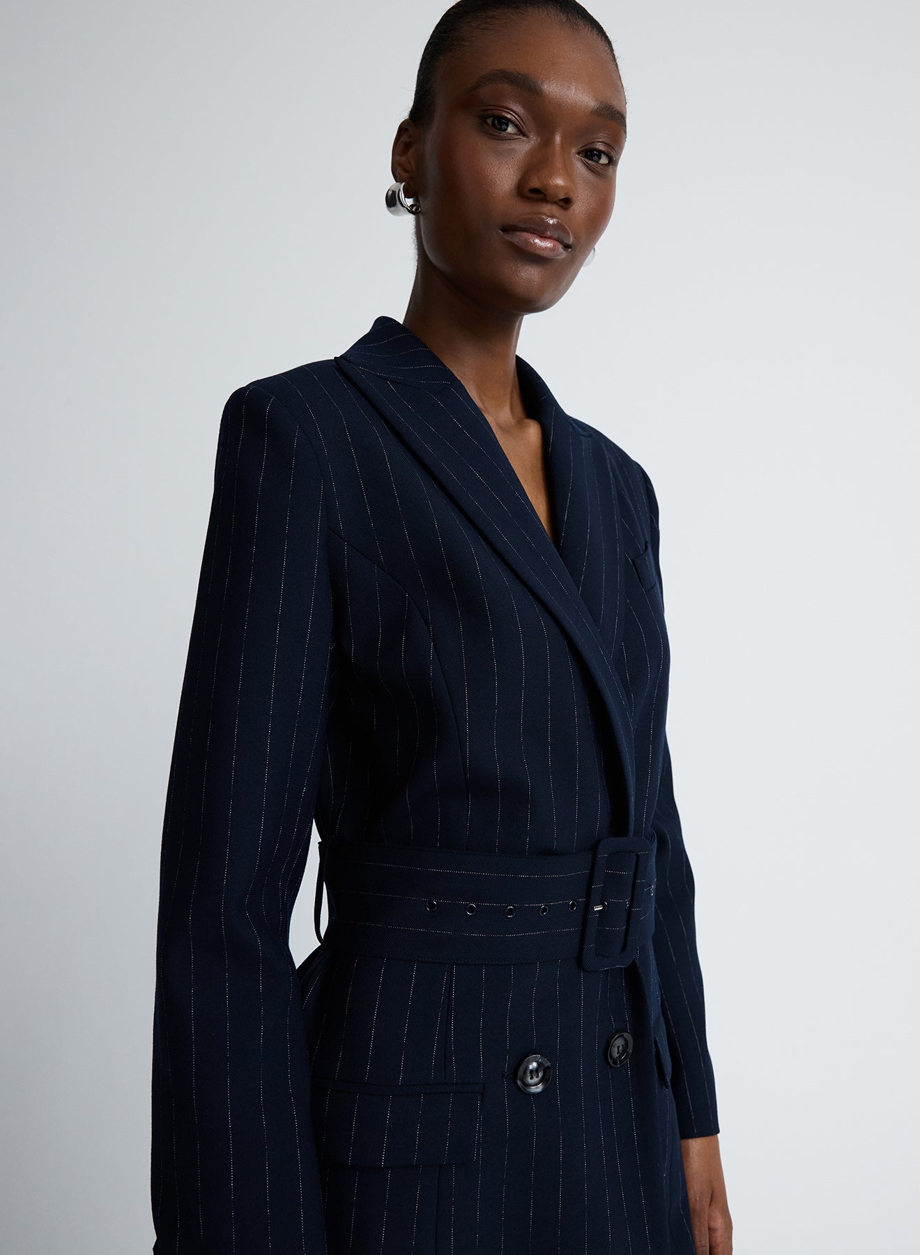 Fallon Coat | Chalkstripe