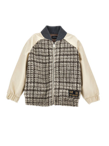 Boys | Tweed Bomber Jacket | Gray/Beige