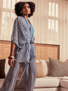 Cabana Kimono and Pants Set | Lines Azul