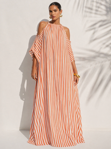 Adama Dress | Lines Coral
