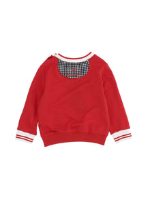 Boys | Gingham Sylvester Sweatshirt | Red/Black