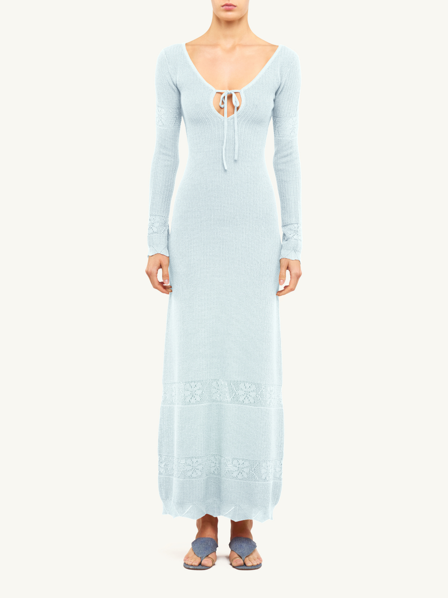 Rita Crochet Dress | Sky Blue