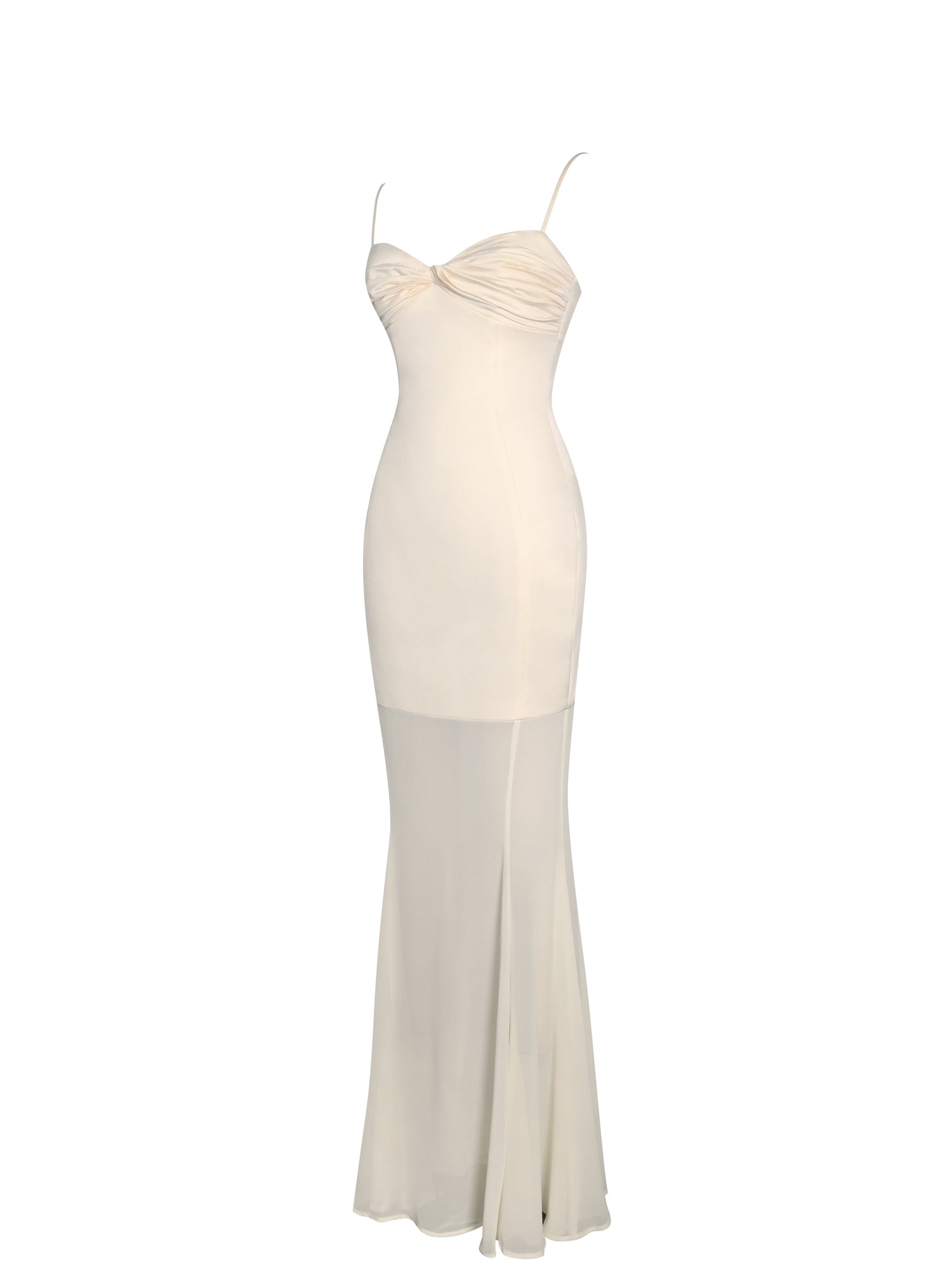Zayne Ruch Breast Chiffon Mermaid Maxi Dress | Butter Yellow