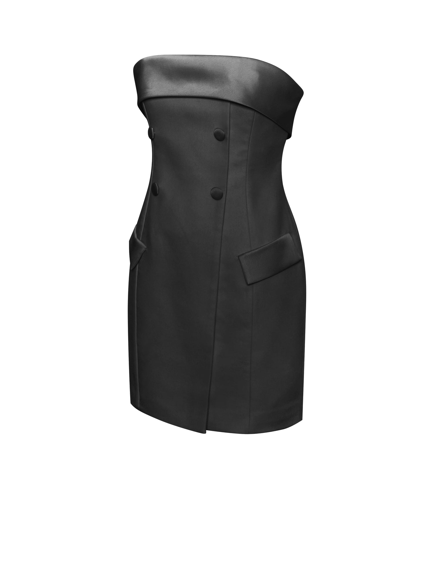 Dalilah Double Breast Mini Dress | Black