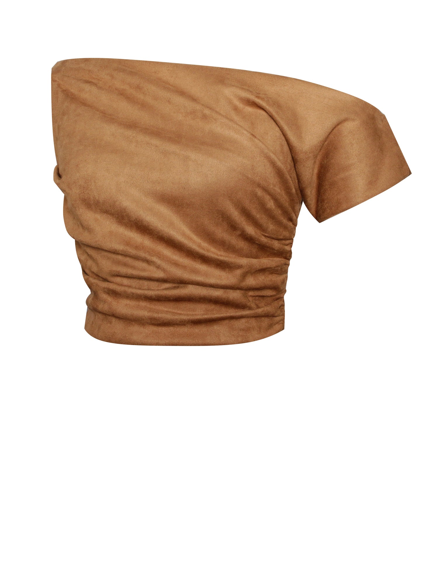 Yara Slash Neck Tank Top | Brown Suede