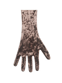 Tess Velvet Opera-Length Gloves | Coffee