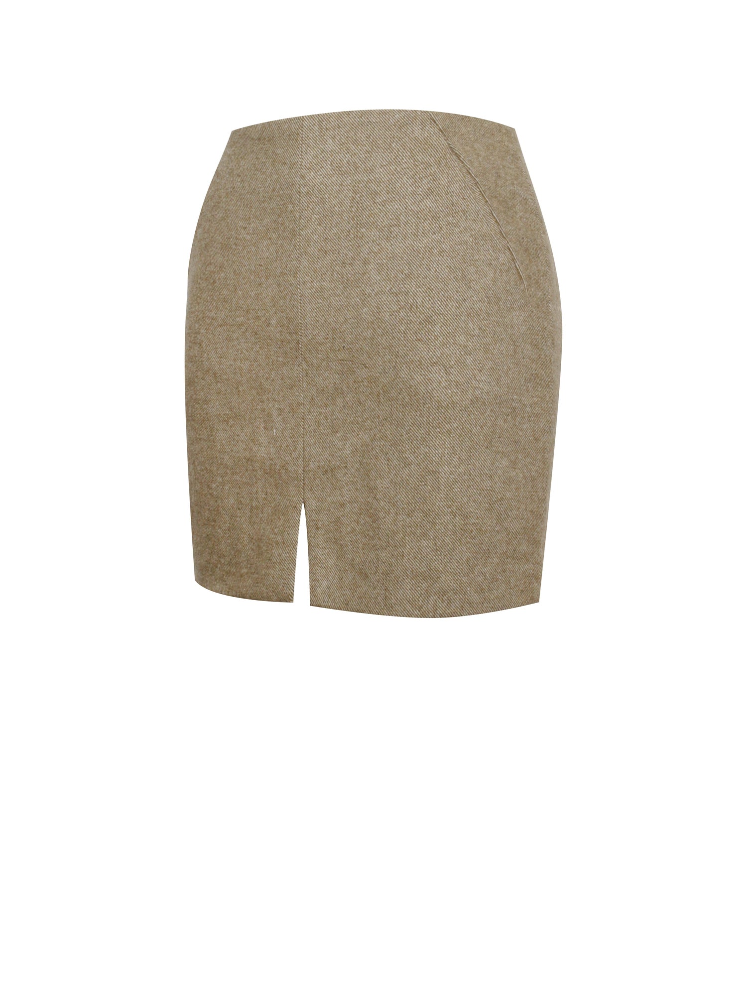 Braylee Vintage Bodycon Twill Wool Blend Mini Skirt | Sage Green