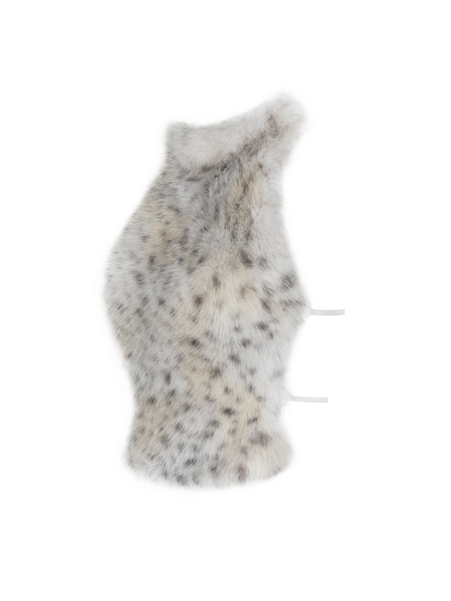 Sasha Cheetah Backless Contoured Fur Halter Top | Tan