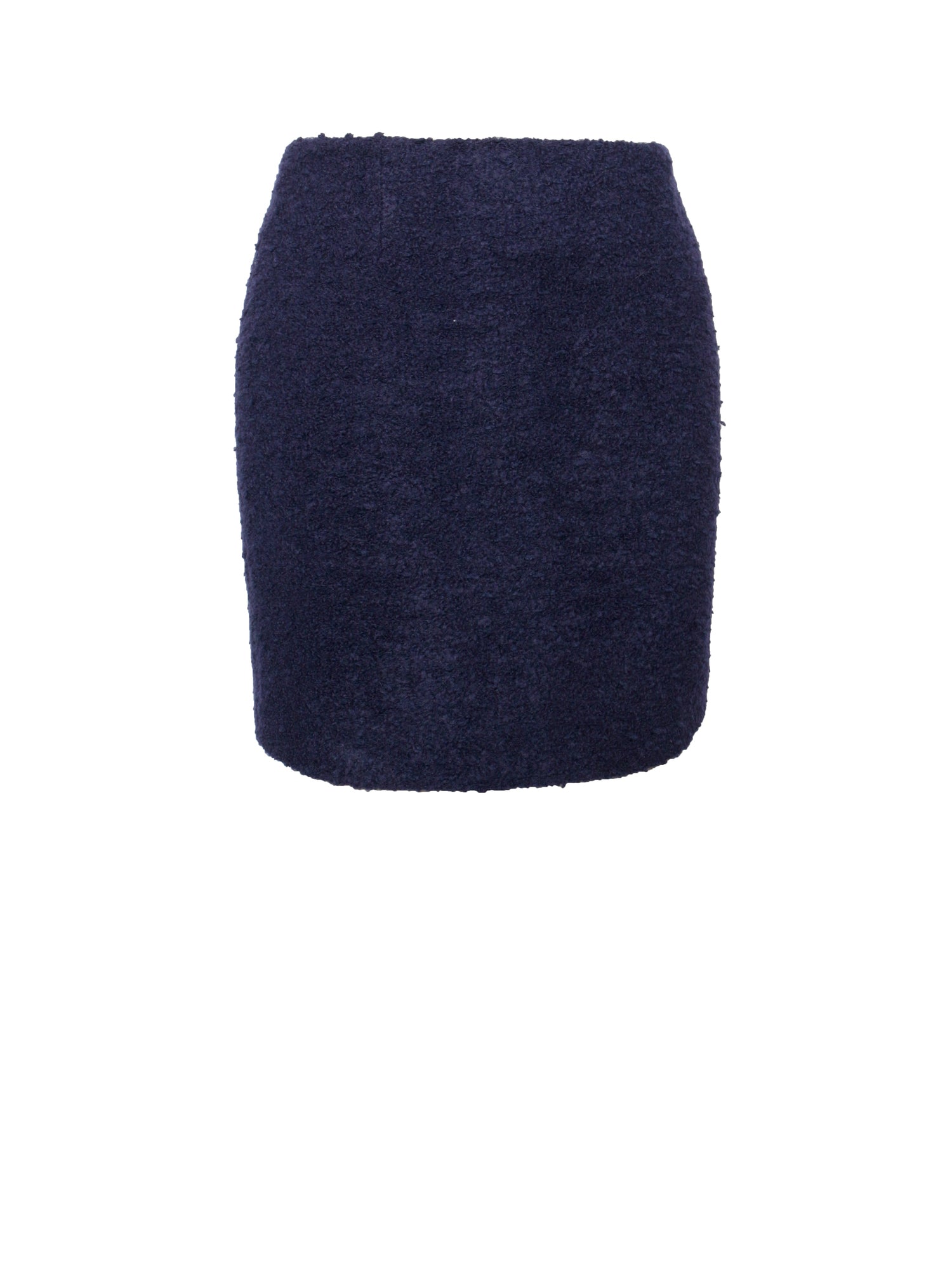 Wylda Boucle Wool Bodycon Mini Skirt | Navy Blue