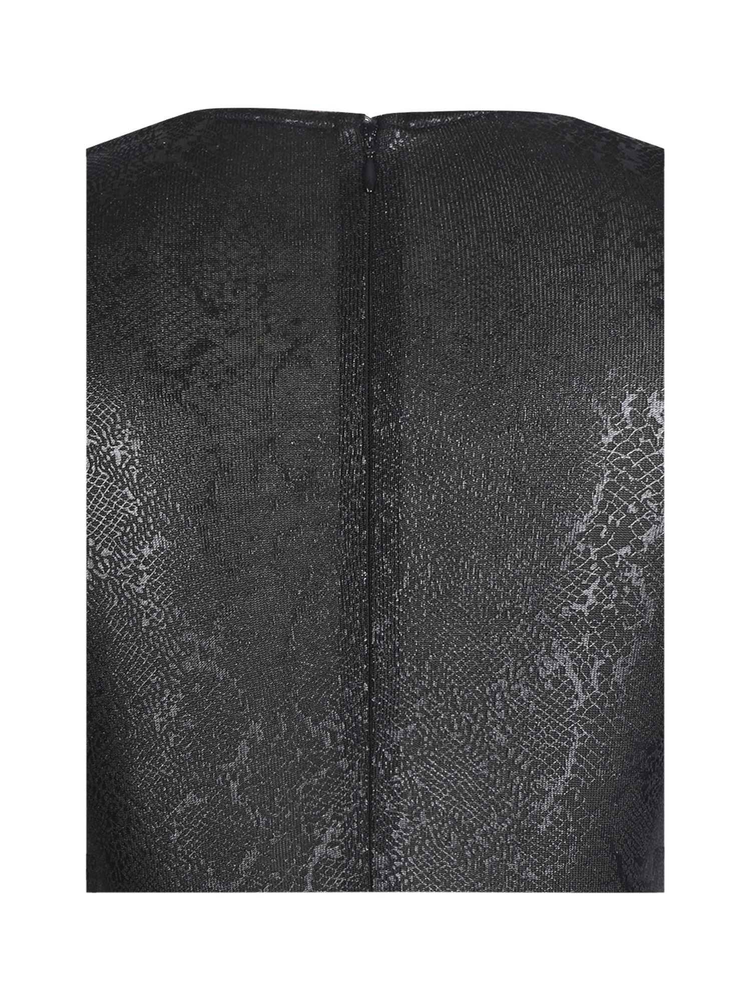 Ilysia V-Neck Plunge Snakeskin Mermaid Hem Maxi Dress | Black