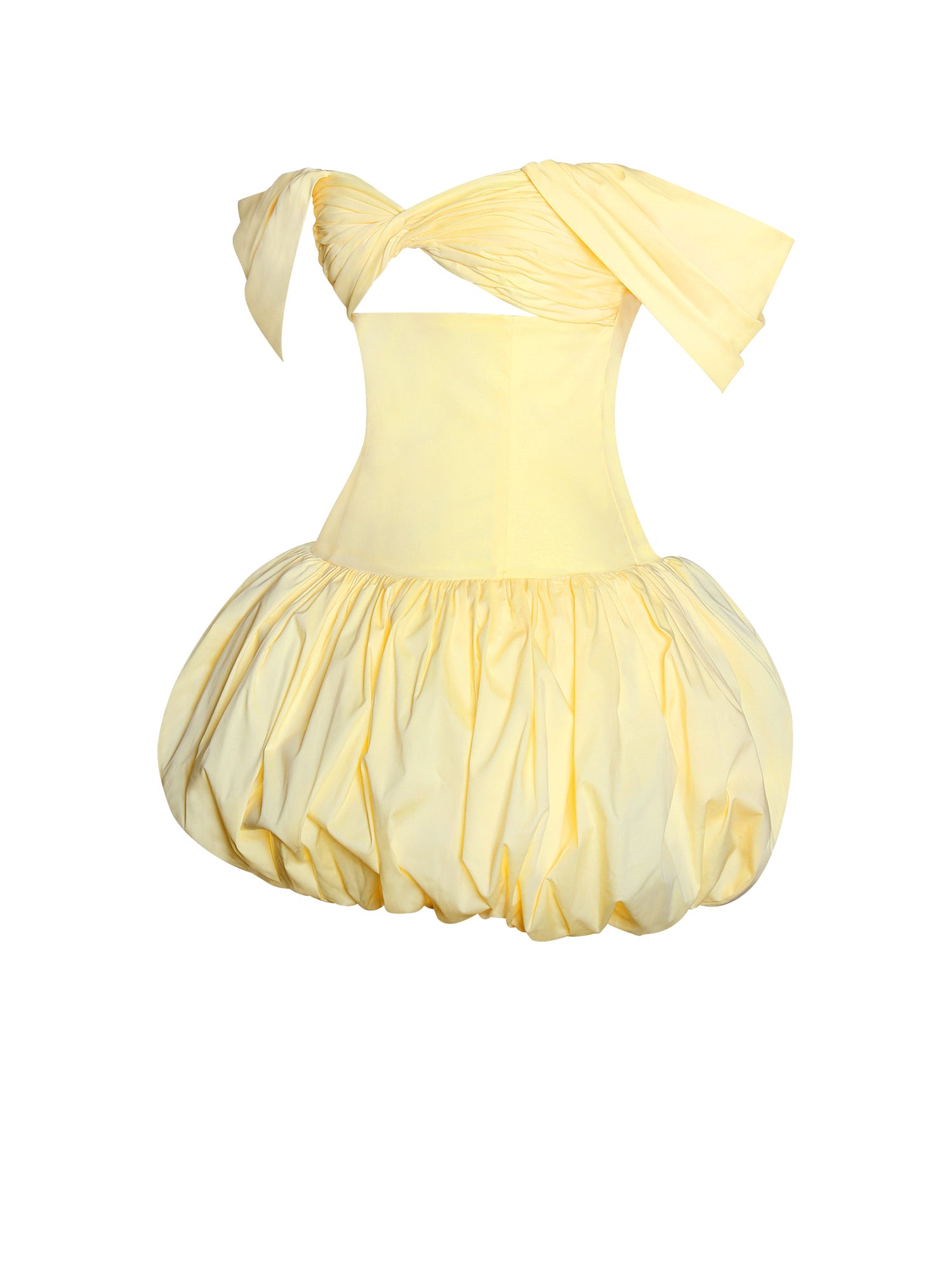 Umika Bubble Hem Mini Dress | Butter Yellow