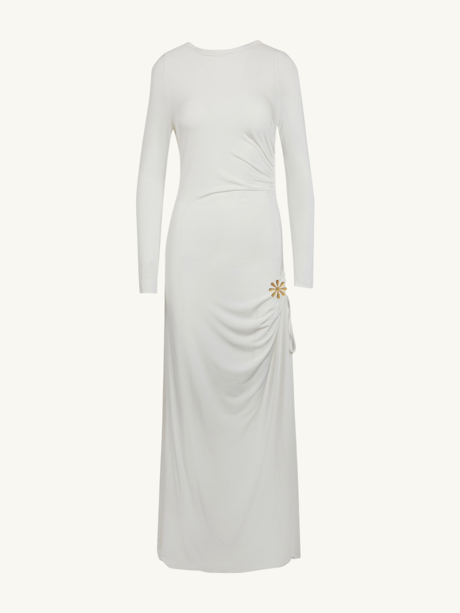 Tina Brooch Dress | Antique White