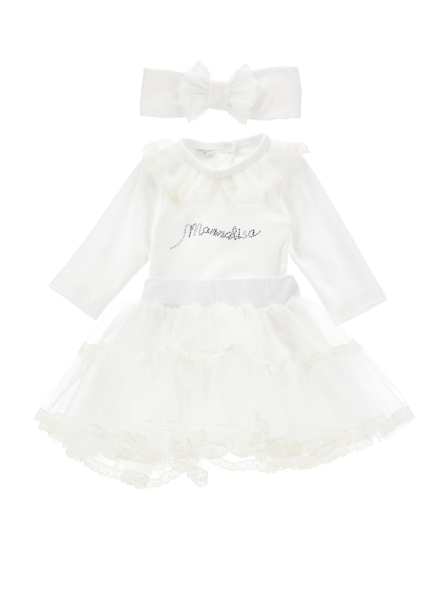 Girls | 3-Piece Cotton Tulle Set | Cream